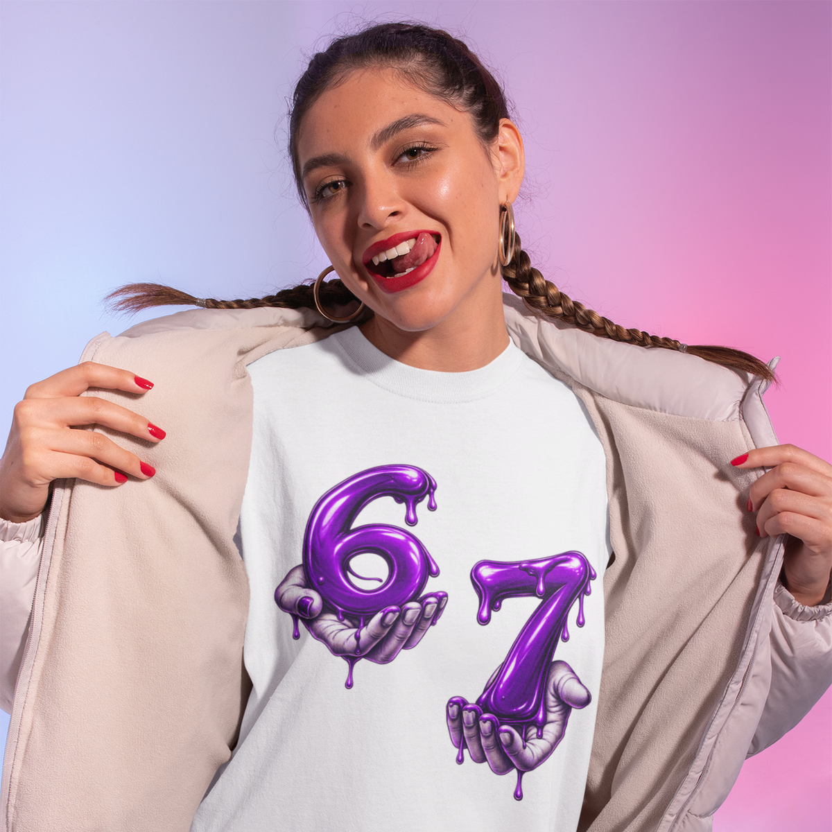 6 7 Unisex Oversized Tee