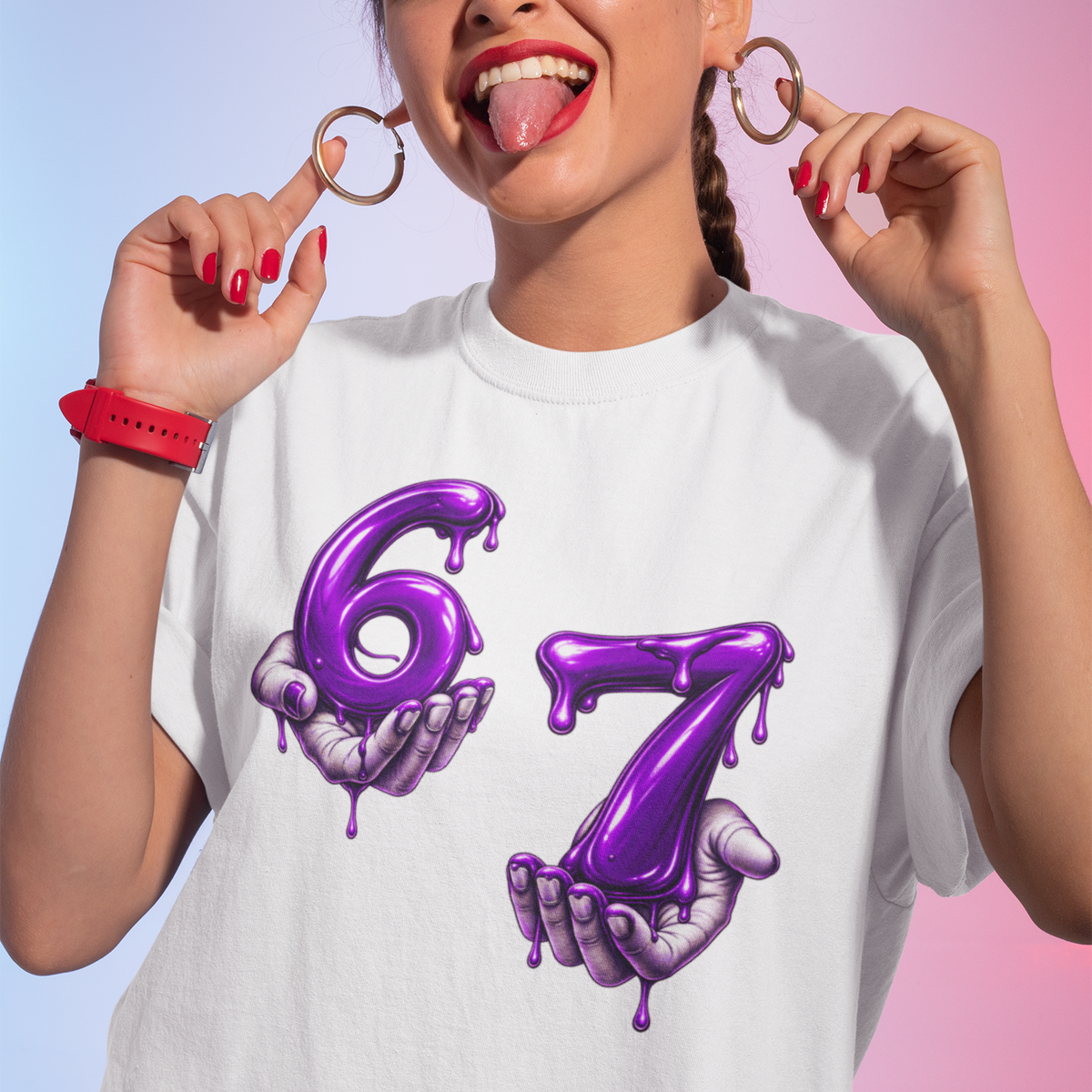 6 7 Unisex Oversized Tee