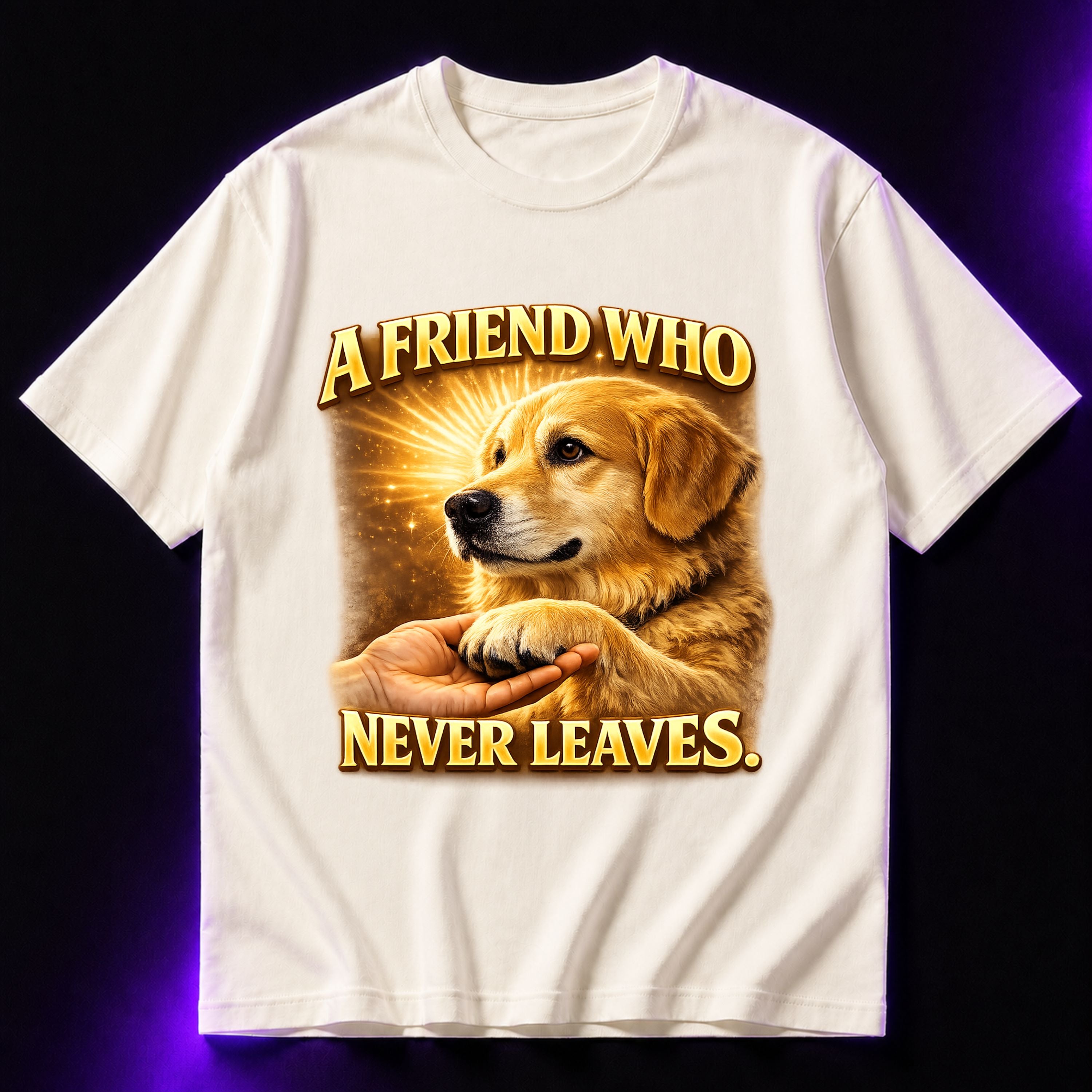A Friend Who Never Leaves Oversized Graphic T-Shirt – Dog Lover Unisex Tee
