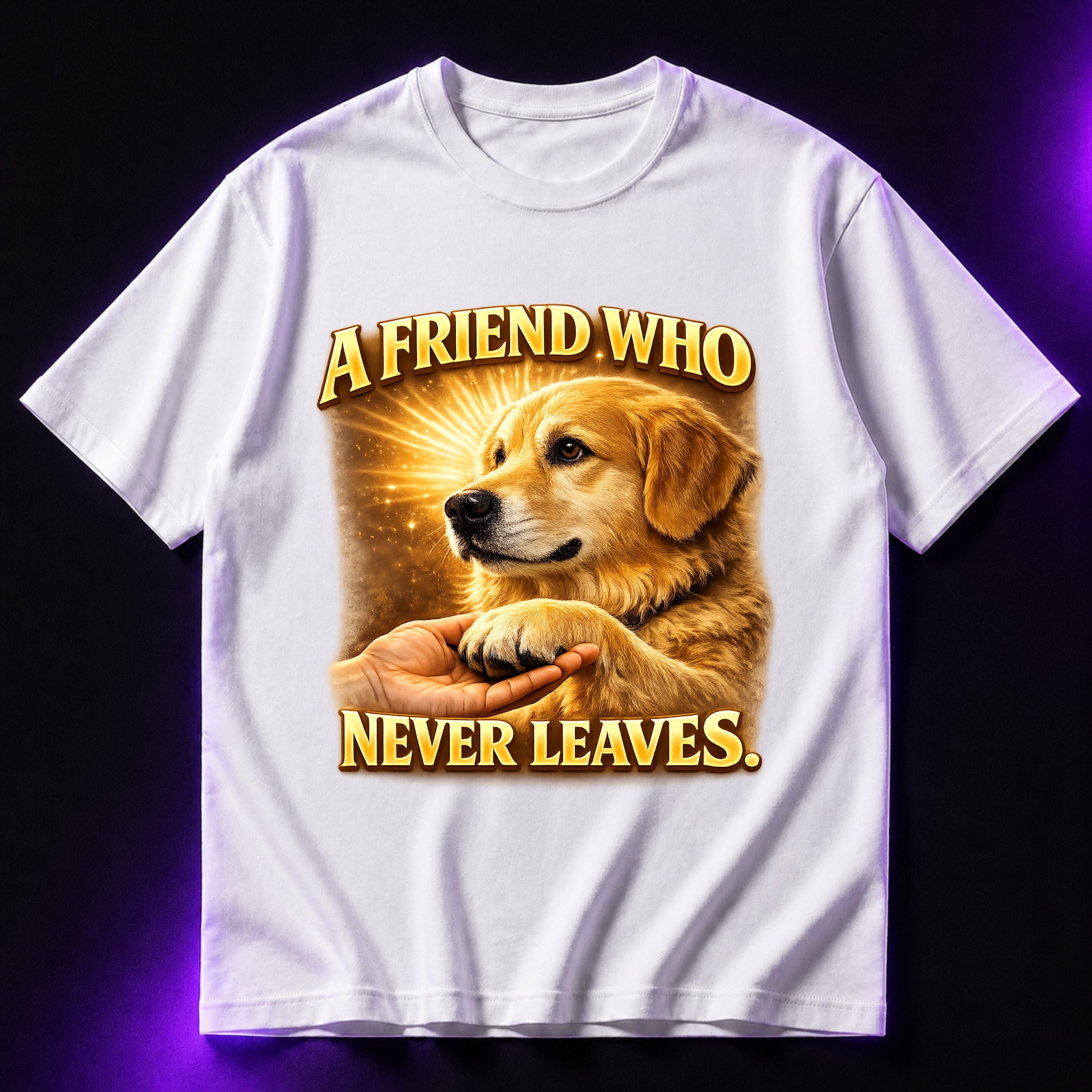 A Friend Who Never Leaves Oversized Graphic T-Shirt – Dog Lover Unisex Tee