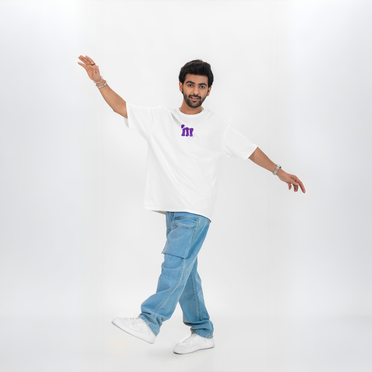 Bloom Cat Unisex Oversized Tee