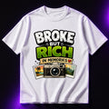 Broke But Rich In Memories Oversized Graphic T-Shirt – Aesthetic Unisex Tee