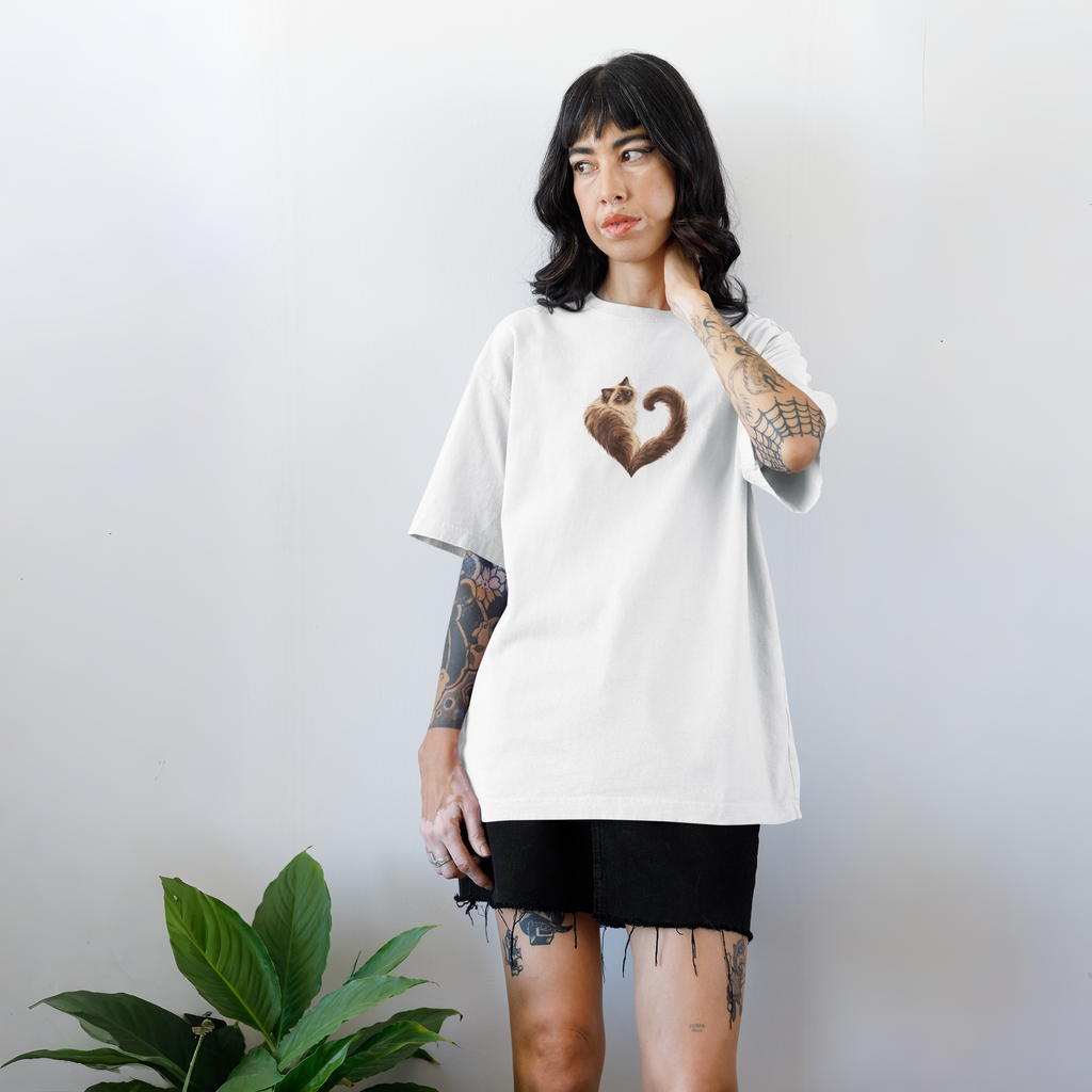 Cat Cuddles Unisex Oversized Tee