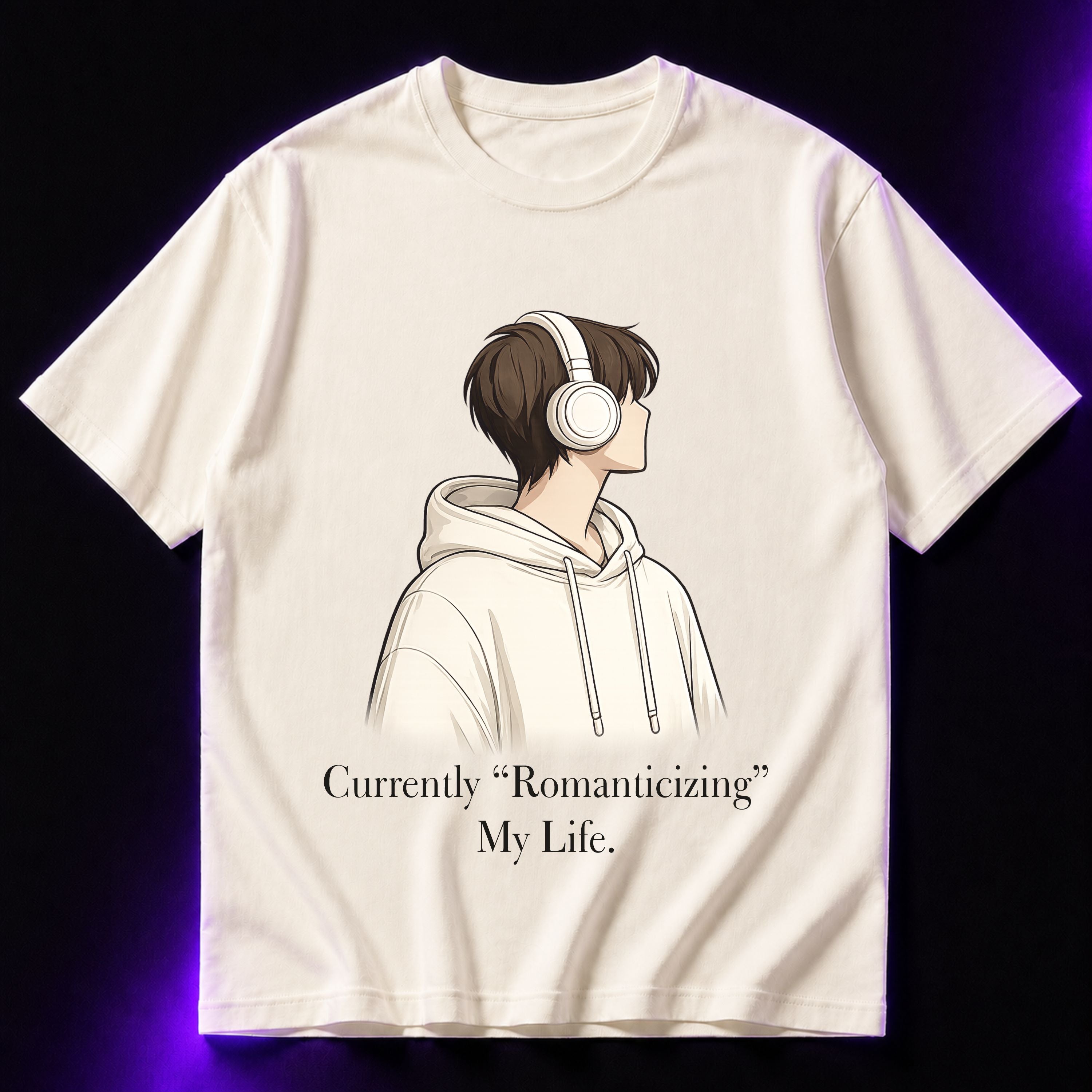 Currently Romanticizing My Life Oversized Graphic T-Shirt – Aesthetic Unisex Tee