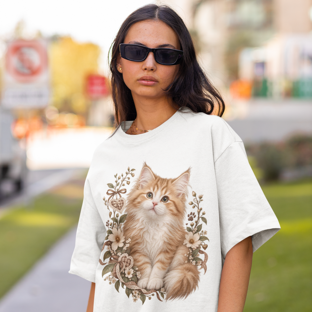 Cute Cat Unisex Oversized Tee