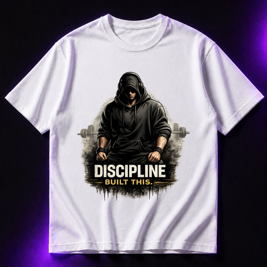 Discipline Built This Oversized Gym Graphic T-Shirt – Motivational Unisex Tee