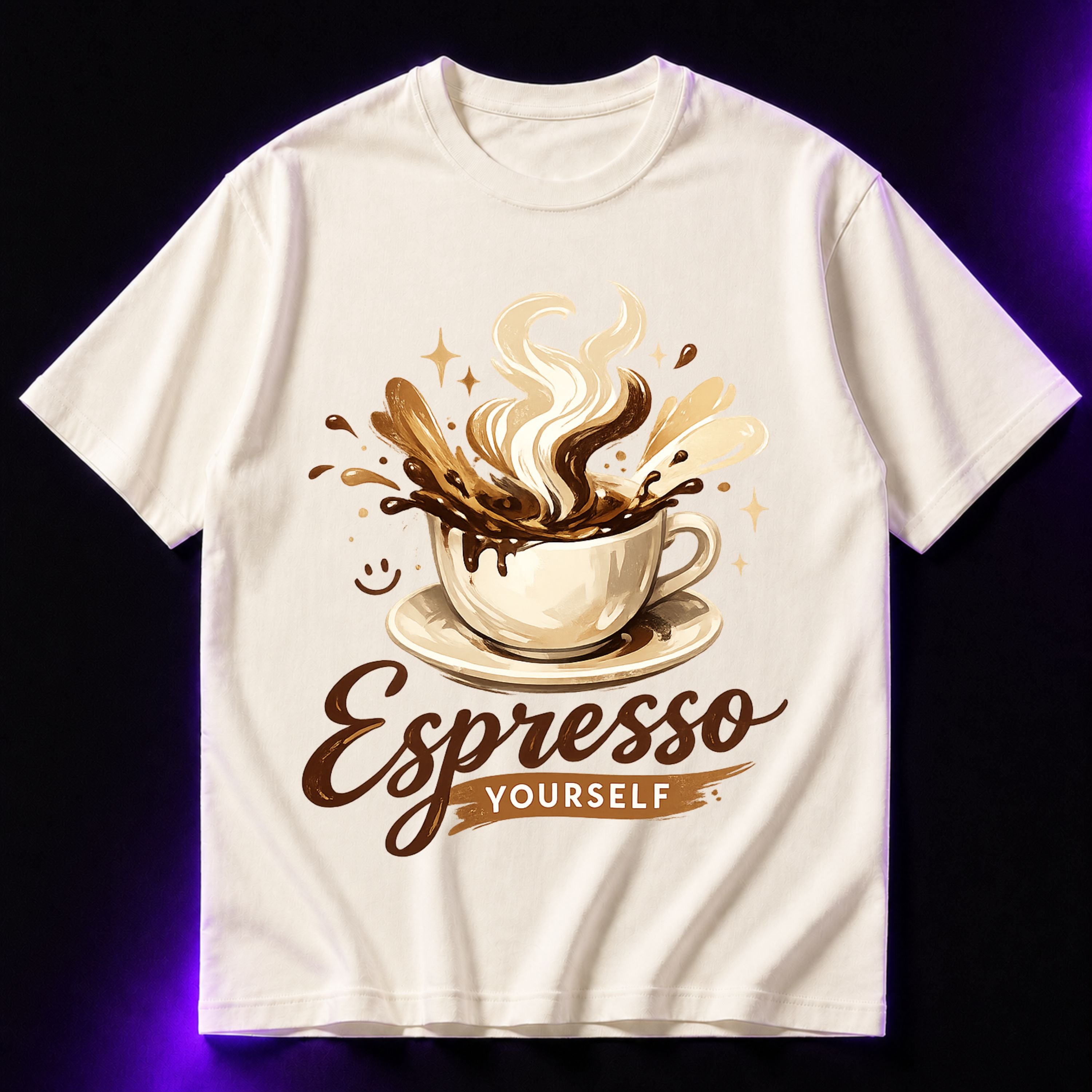 Espresso Yourself Oversized Graphic T-Shirt –  Coffee Lover Unisex Tee