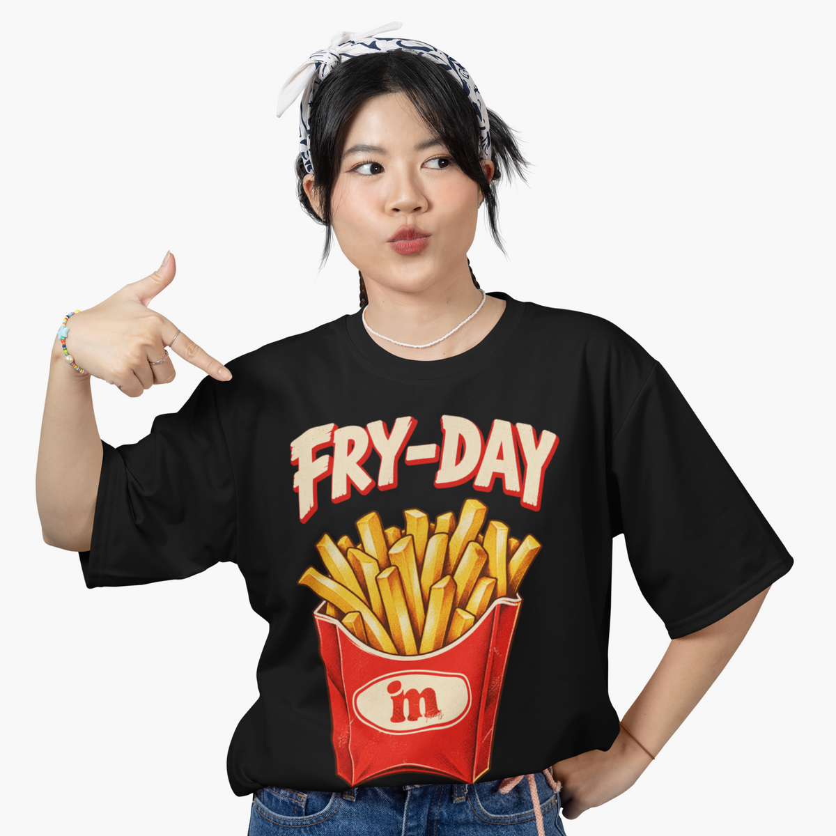 Fry-Day Unisex Oversized Tee