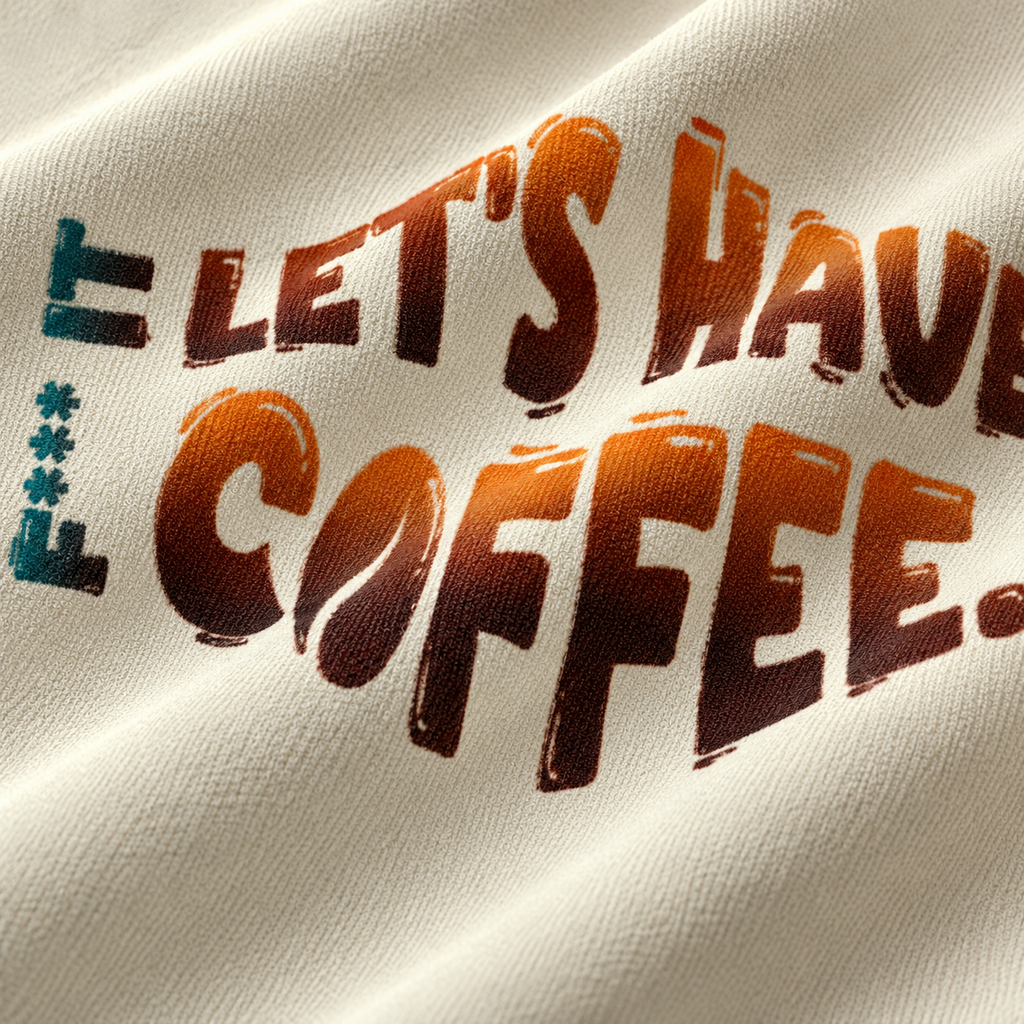 Let's Have Coffee Unisex Oversized Tee