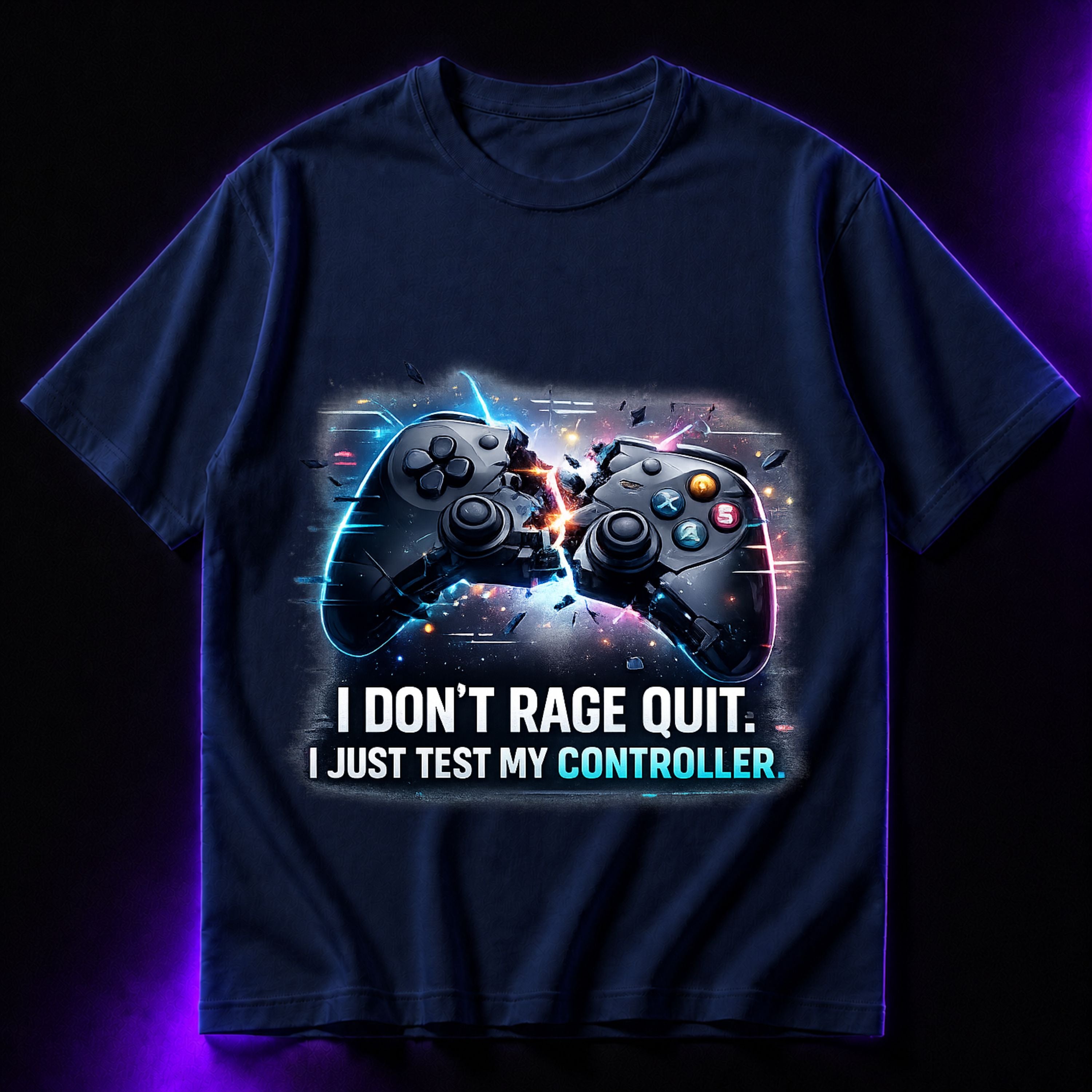 I Don’t Rage Quit I Just Test My Controller Oversized Gaming Graphic T-Shirt – Funny Gamer Tee