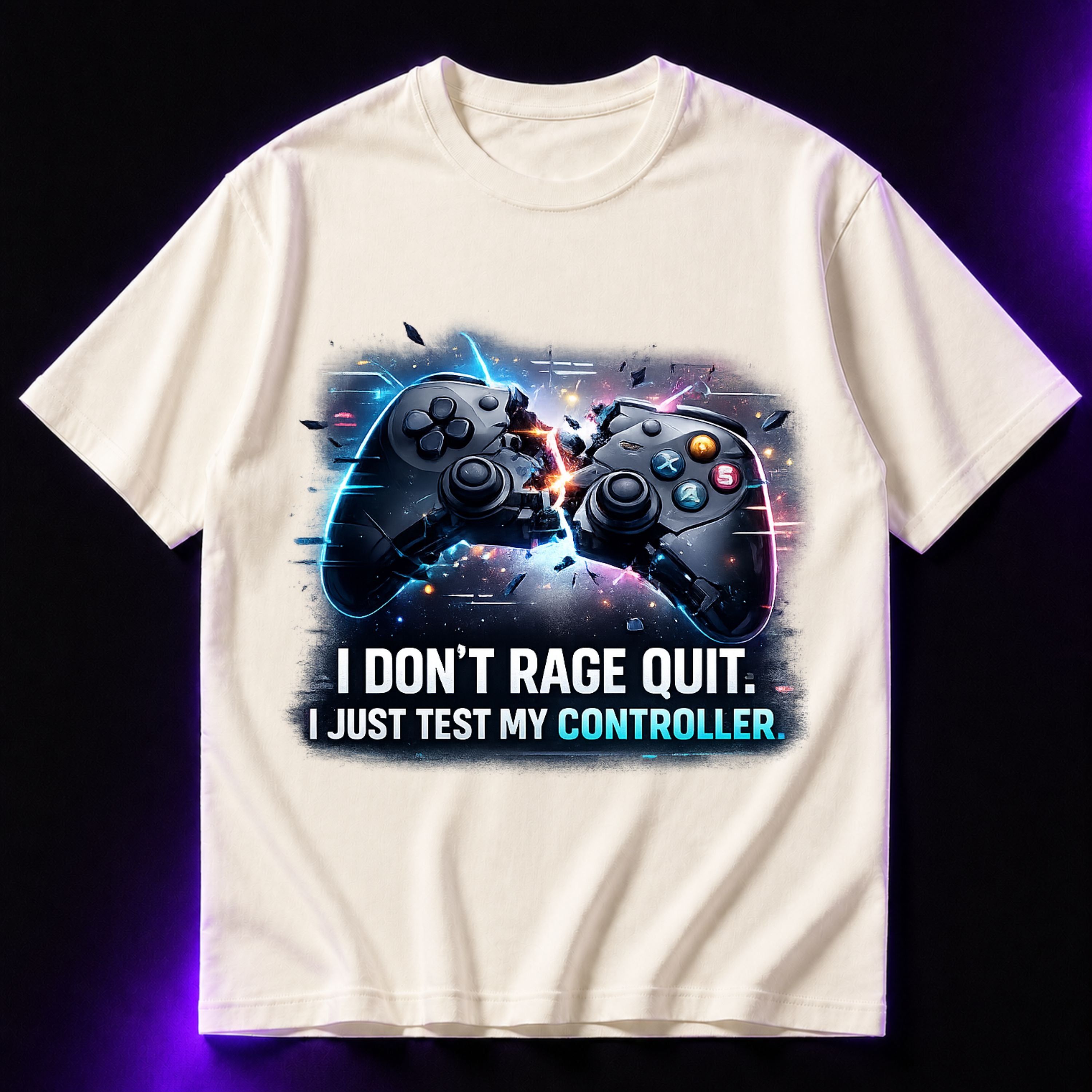 I Don’t Rage Quit I Just Test My Controller Oversized Gaming Graphic T-Shirt – Funny Gamer Tee