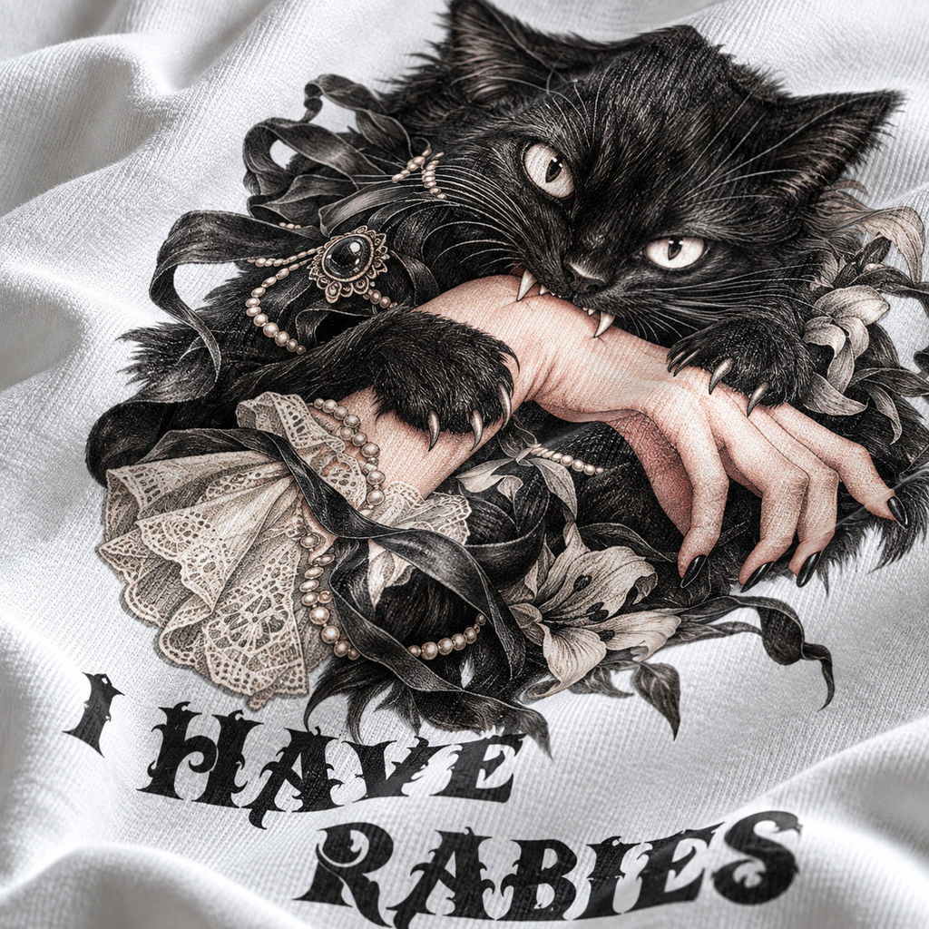 I Have Rabies Unisex Oversized Tee