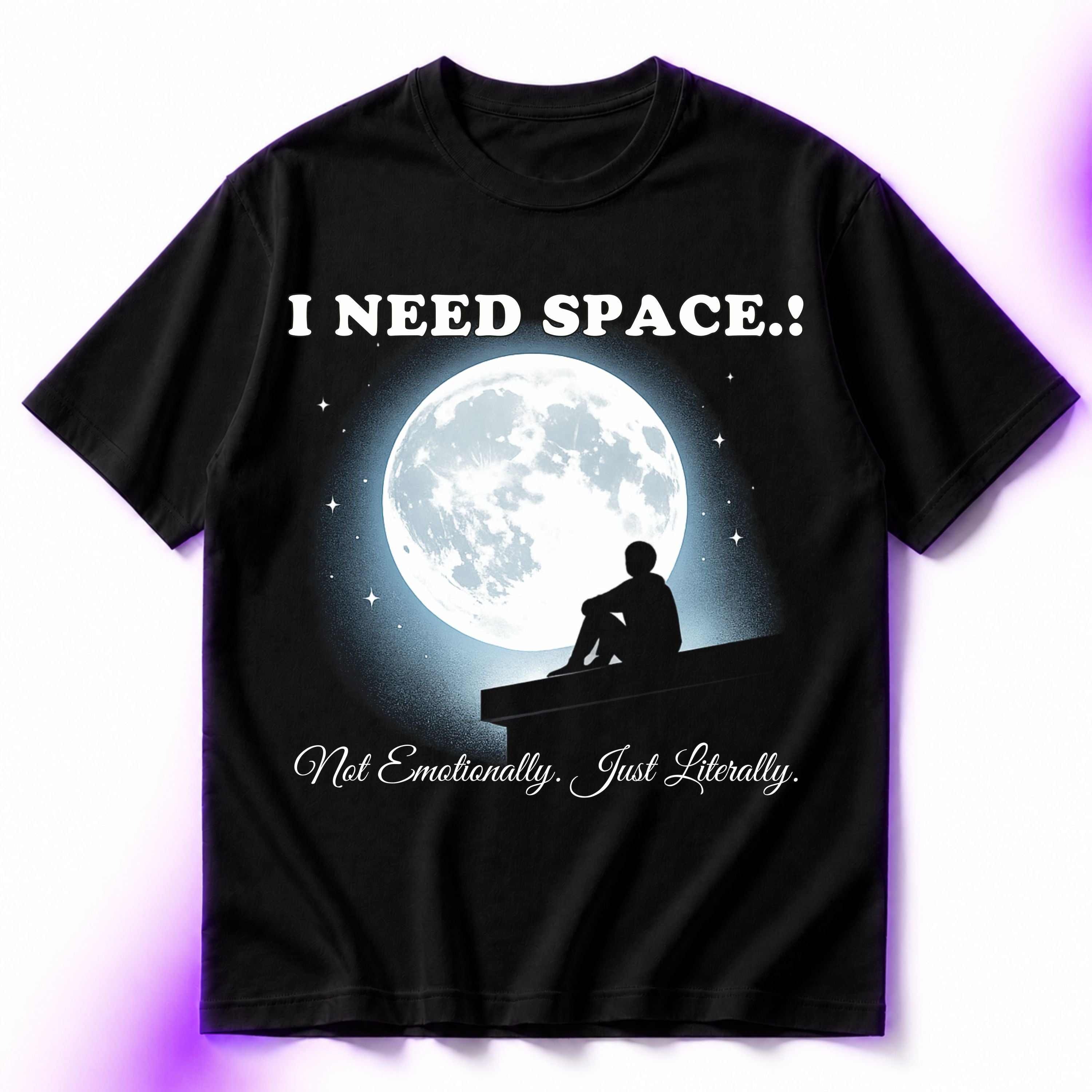 I Need Space, Not Emotionally Just Literally Oversized Graphic T-Shirt – Aesthetic, Introvert Unisex Tee