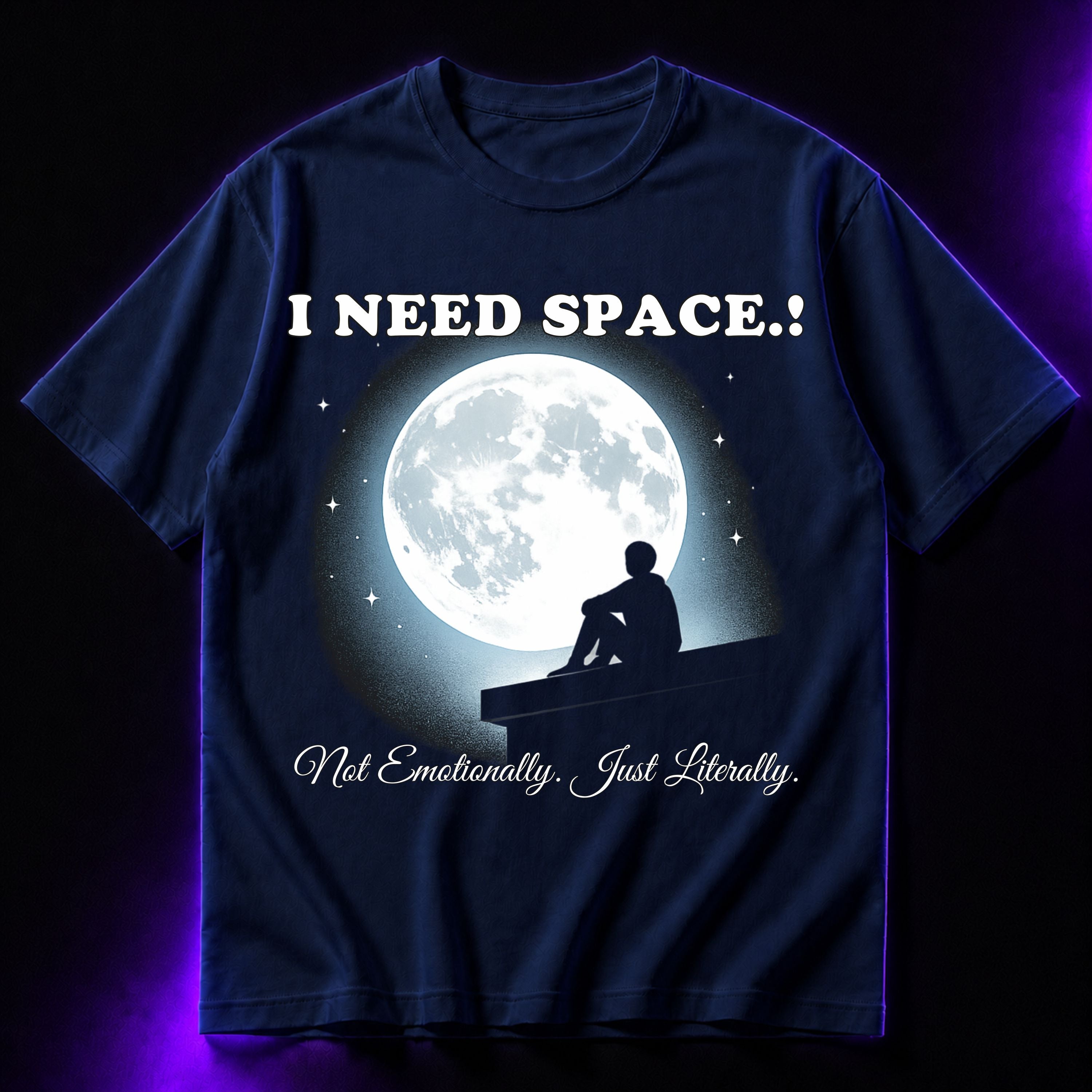 I Need Space, Not Emotionally Just Literally Oversized Graphic T-Shirt – Aesthetic, Introvert Unisex Tee