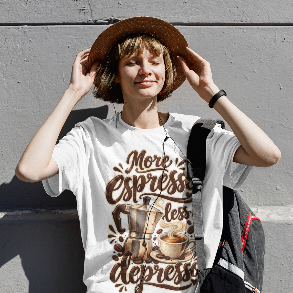 More Espresso less Depresso Unisex Oversized Tee