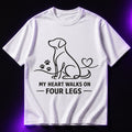 My Heart Walks On Four Legs Oversized Graphic T-Shirt – Dog Lover Unisex Tee