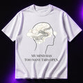 My Mind Has Too Many Tabs Open Oversized Graphic T-Shirt – Aesthetic Unisex Tee
