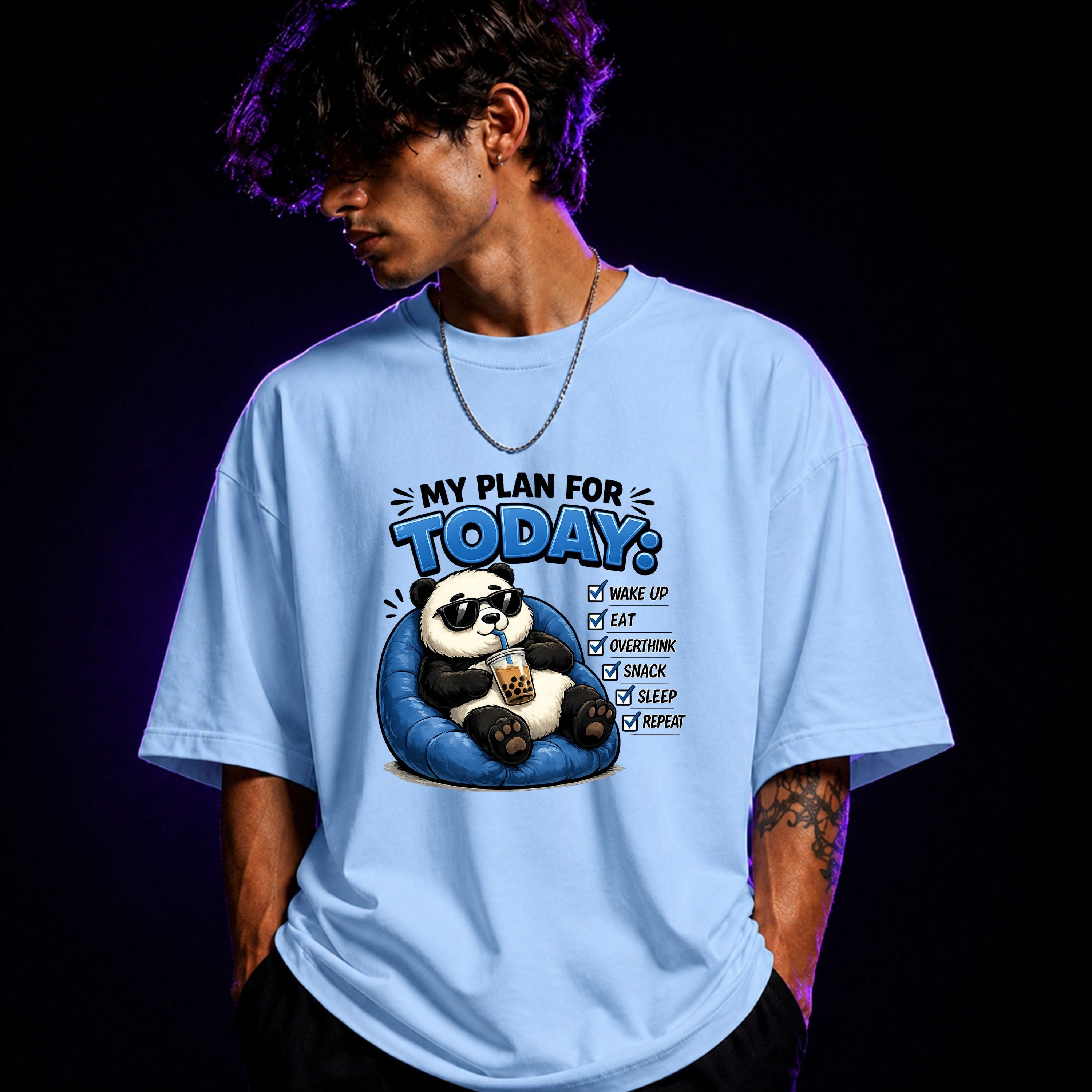 My Plan For Today ( Checklist ✔ ) Oversized Graphic T-Shirt – Funny Sarcasm Unisex Tee