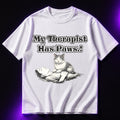 My Therapist Has Paws Oversized Graphic T-Shirt – Caring Pet Lover Unisex Tee
