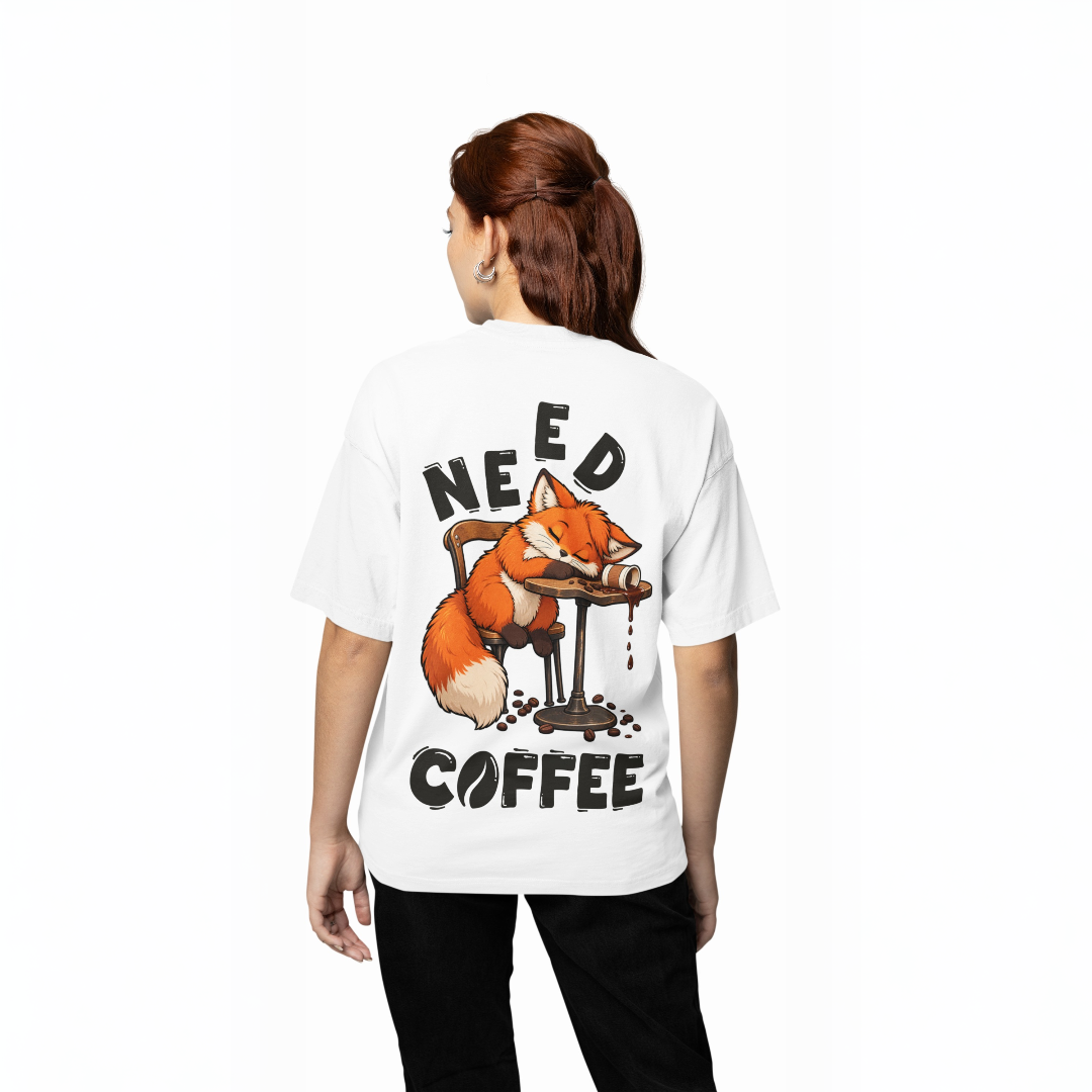 Need Coffee Unisex Oversized Tee