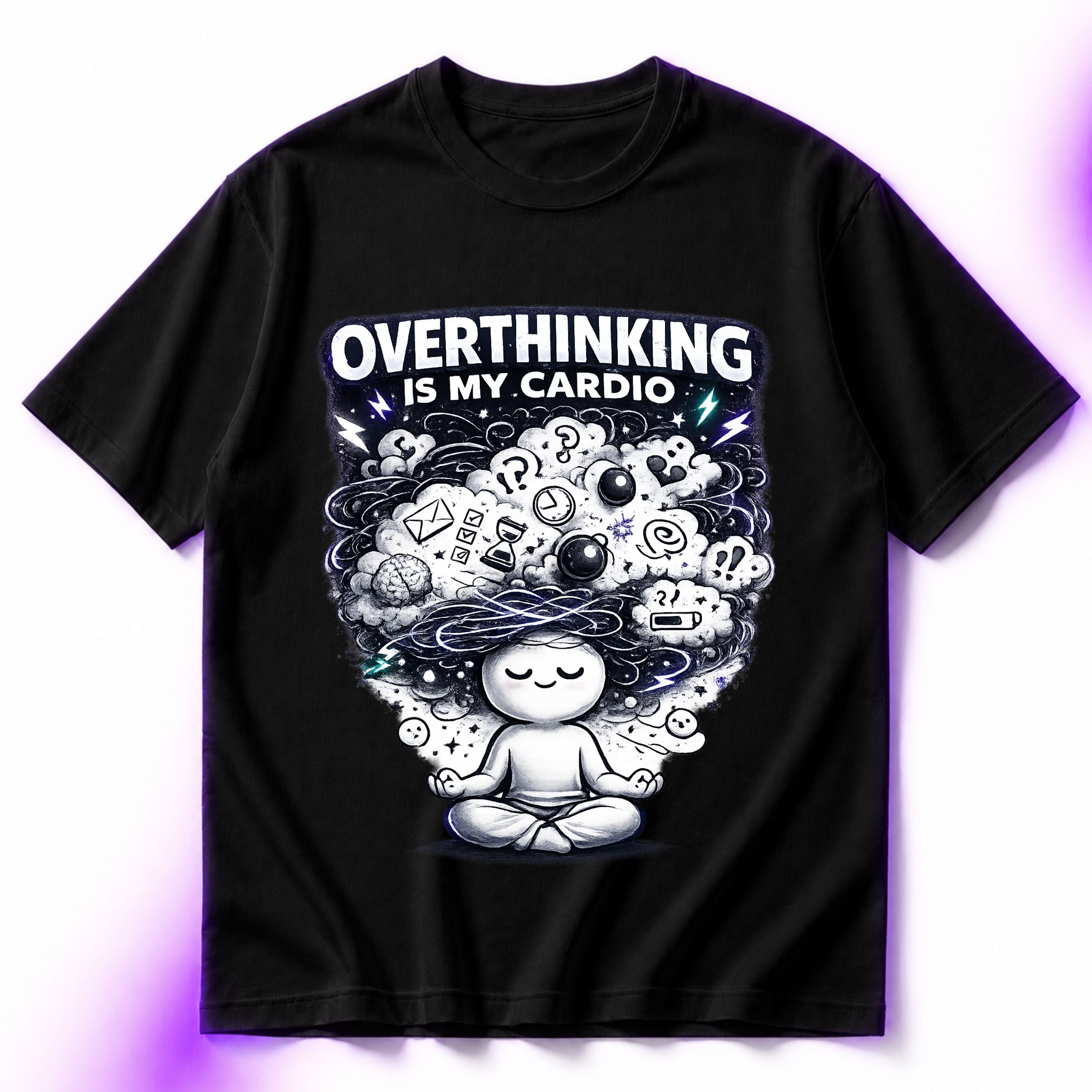Overthinking Is My Cardio Oversized Graphic T-Shirt – Funny Sarcasm Unisex Tee