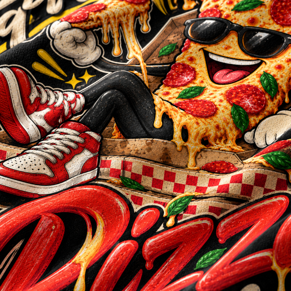 Life Happens, Pizza Helps Unisex Oversized Tee