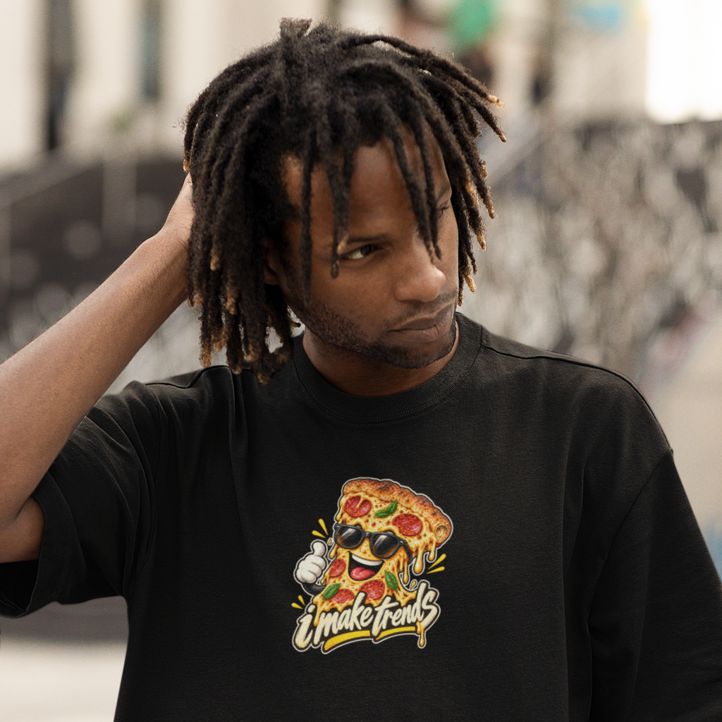 Life Happens, Pizza Helps Unisex Oversized Tee