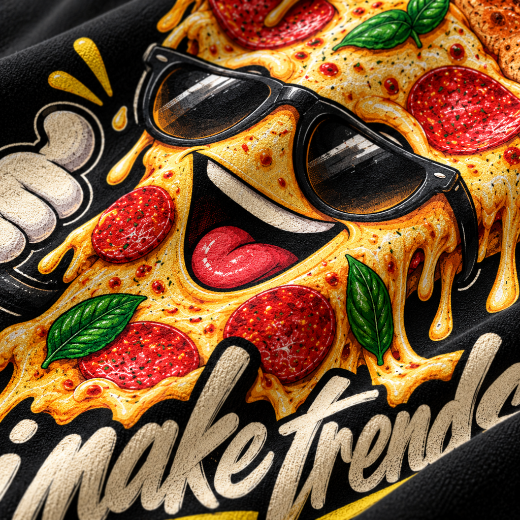Life Happens, Pizza Helps Unisex Oversized Tee