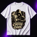 Running on Coffee Oversized Graphic T-Shirt – Coffee Lover Unisex Tee