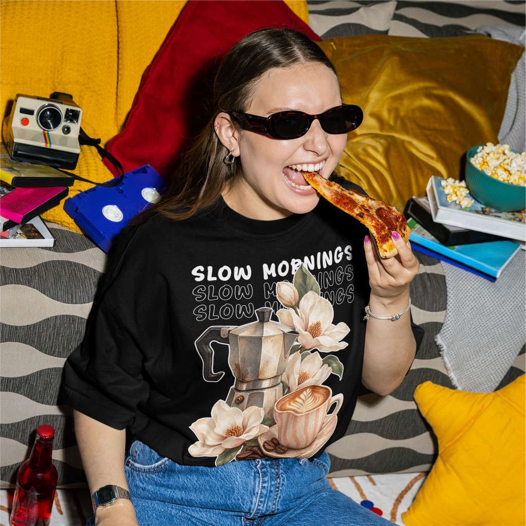 Slow Mornings Unisex Oversized Tee