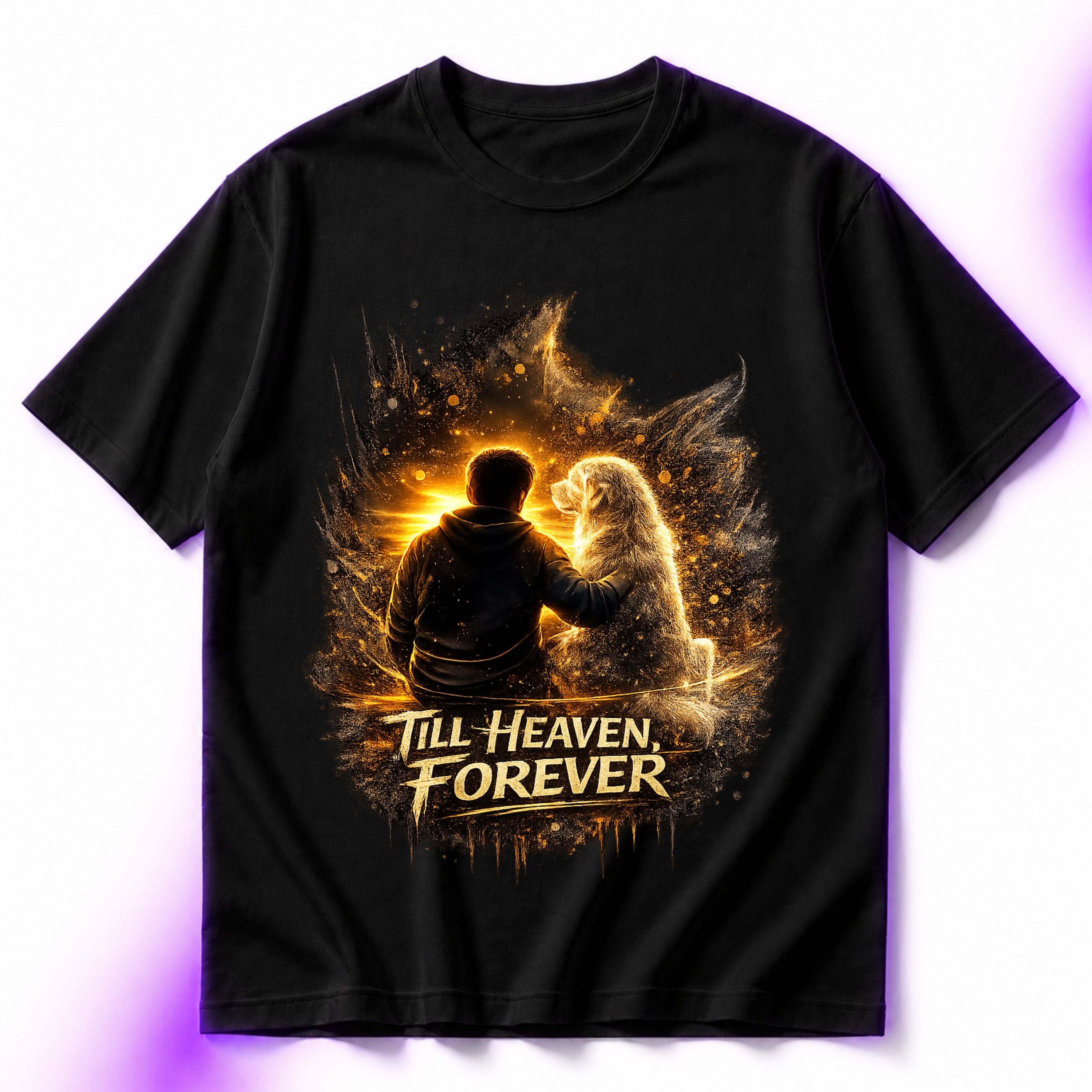 Till Heaven Forever Oversized Graphic T-Shirt – Memorial Dog Lover Unisex Tee