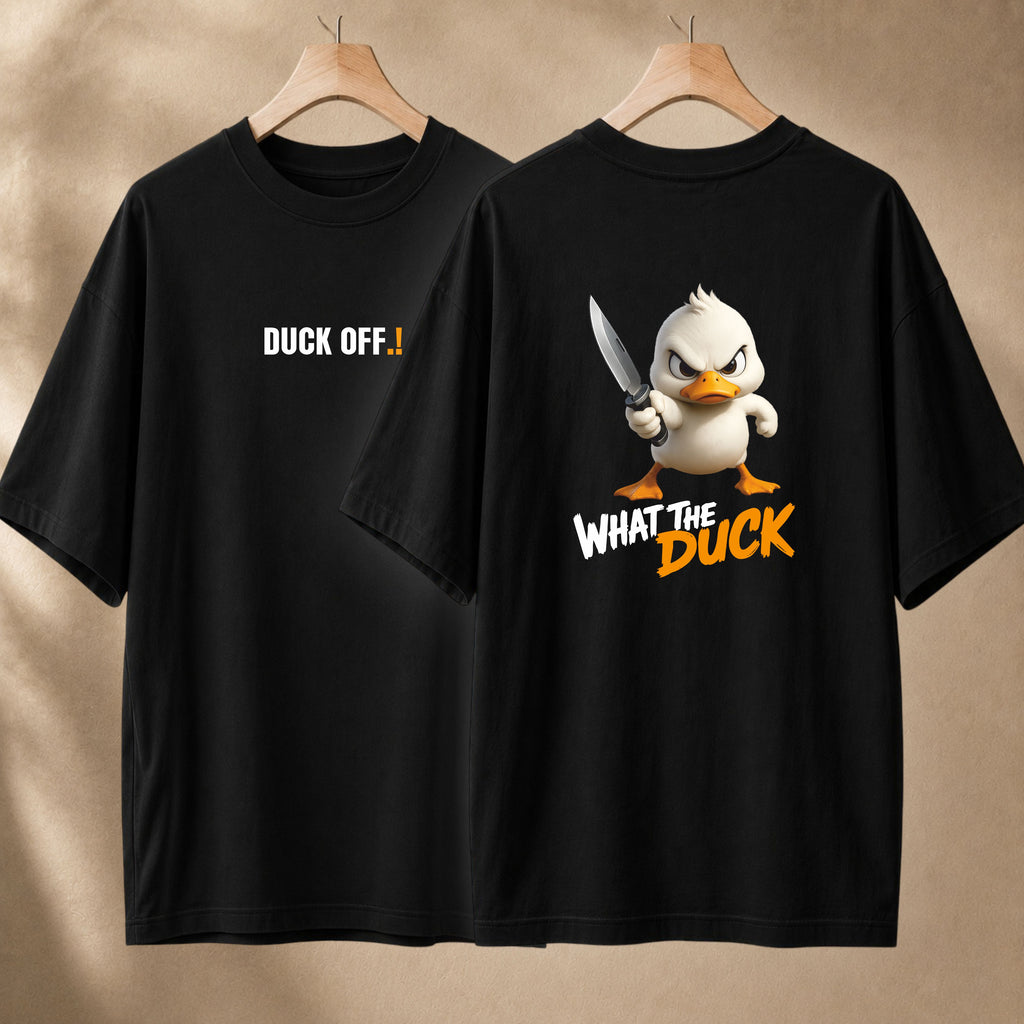 What the Duck Unisex Oversized Terry Black