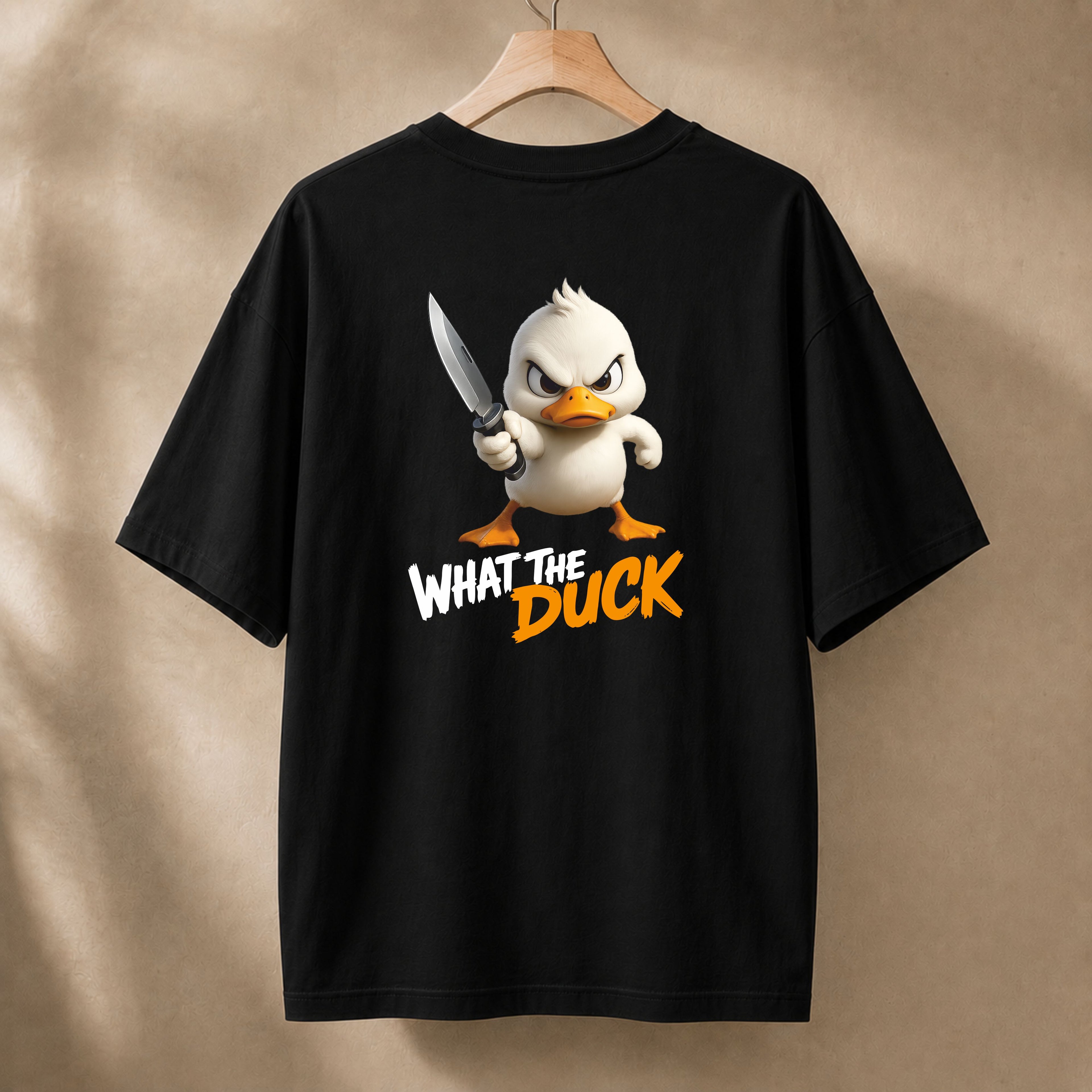 What the Duck Unisex Oversized Terry Black