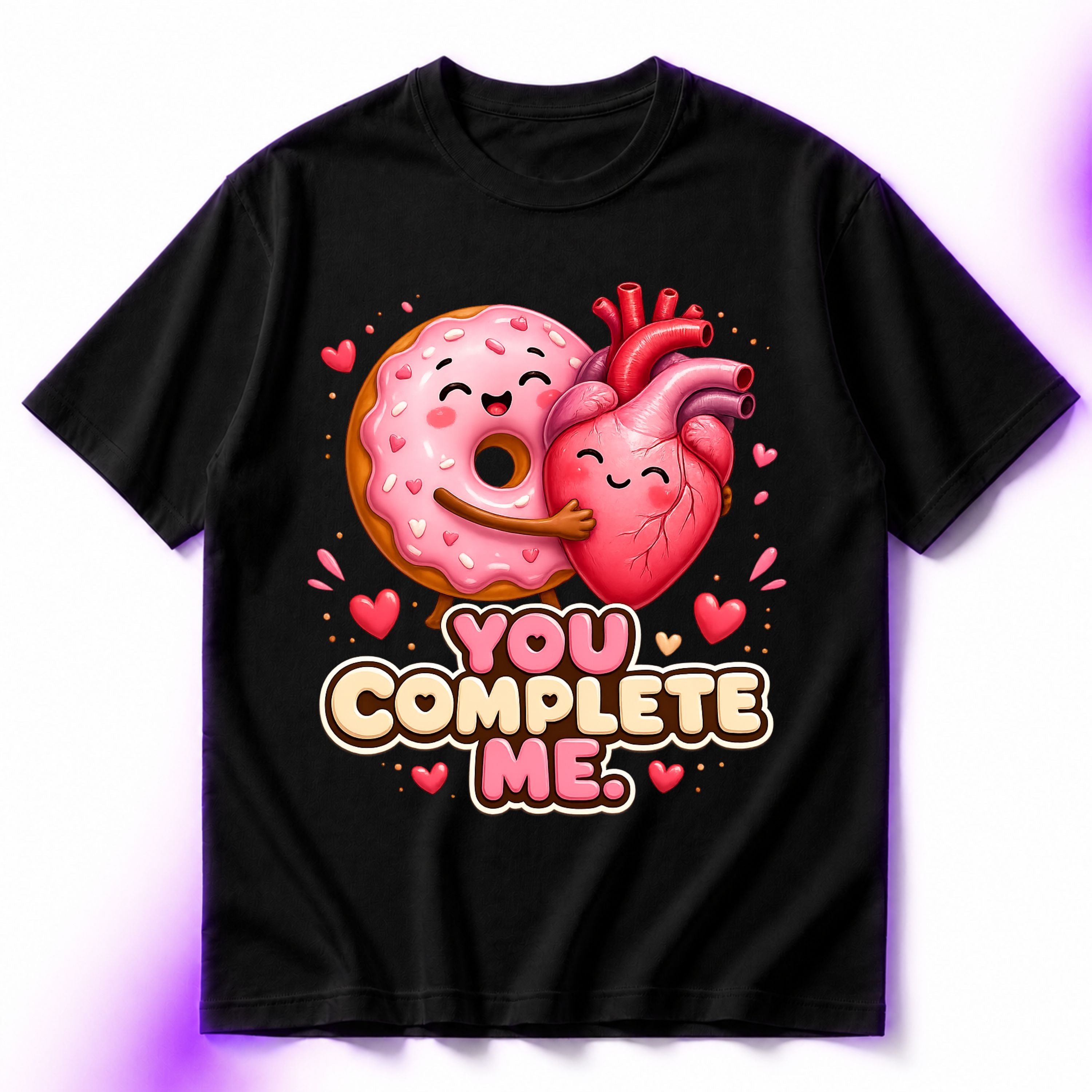 You Complete Me Oversized Graphic T-Shirt – Romantic Foodie Unisex Statement Tee