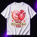 You Complete Me Oversized Graphic T-Shirt – Romantic Foodie Unisex Statement Tee