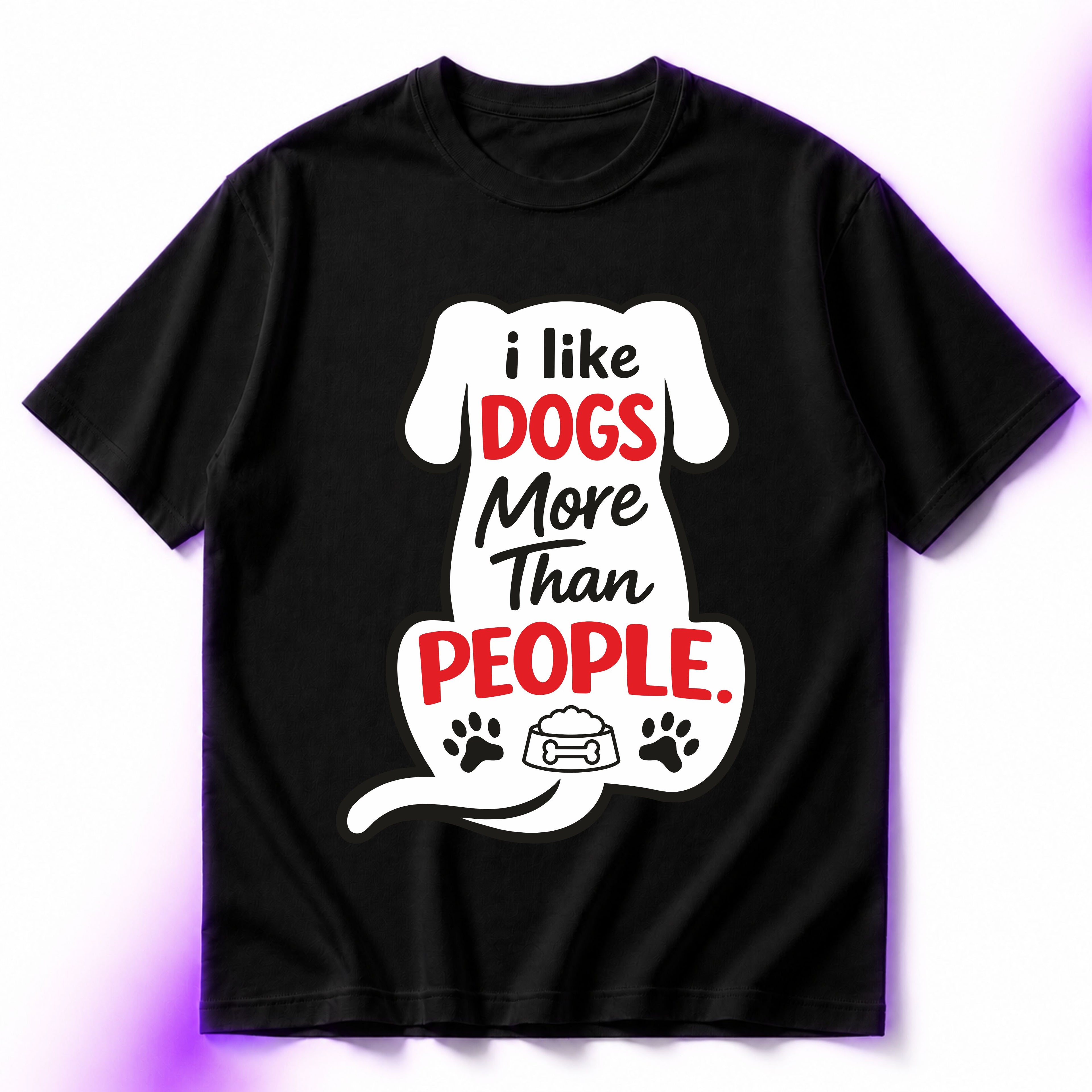 I Like Dogs More Than People Oversized Graphic T-Shirt – Dog Lover Unisex Tee