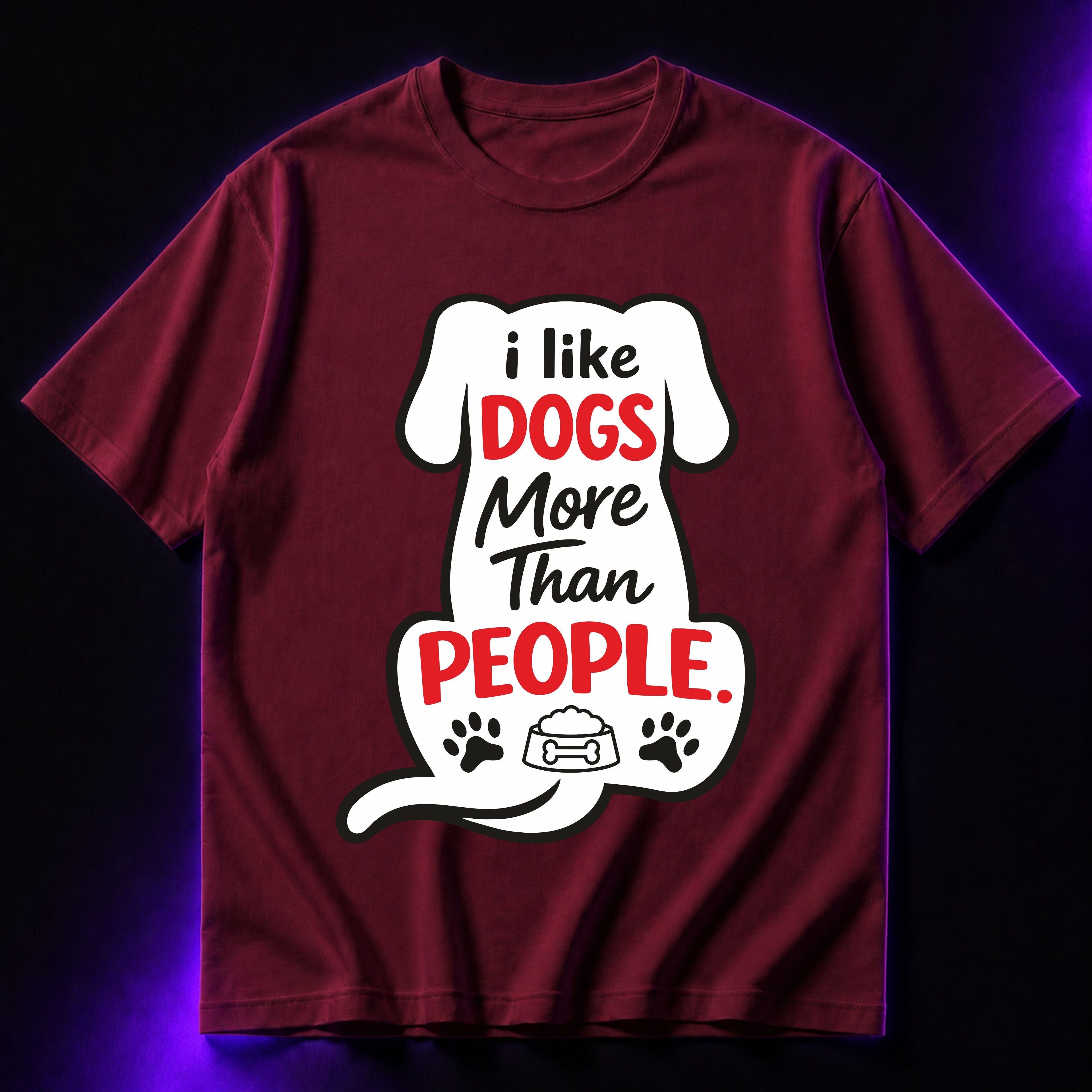 I Like Dogs More Than People Oversized Graphic T-Shirt – Dog Lover Unisex Tee