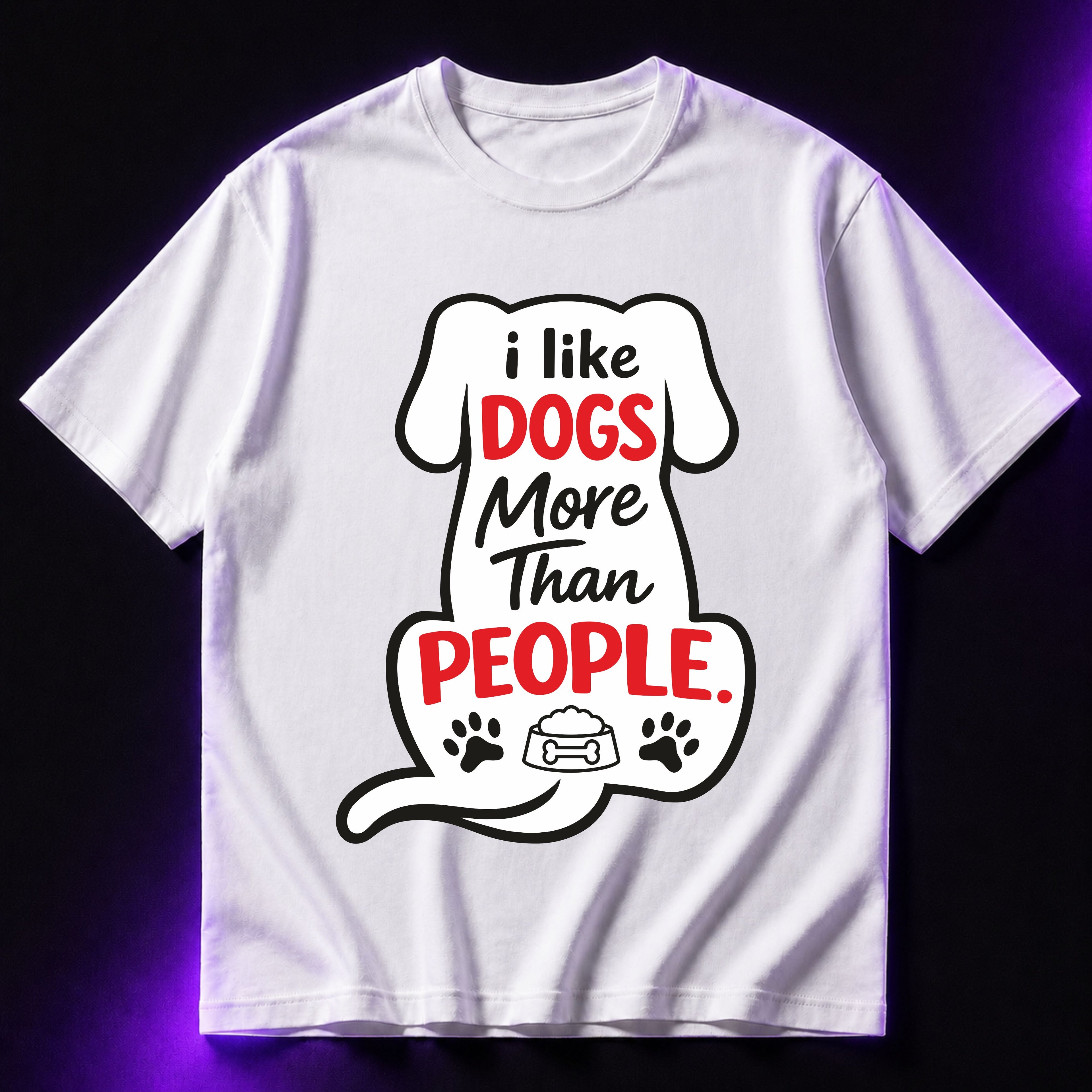 I Like Dogs More Than People Oversized Graphic T-Shirt – Dog Lover Unisex Tee